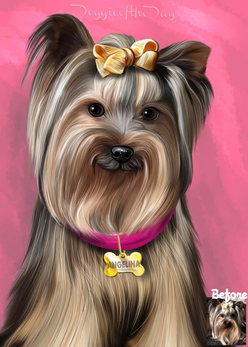 Digital Painting PERSONALIZED Caricature PET PORTRAIT! Custom Pet Dog or Cat Art