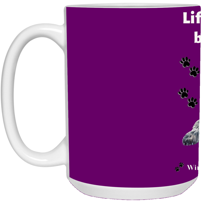 15 oz. White Ceramic Coffee Mug Wirehaired Pointing Griffon Dog