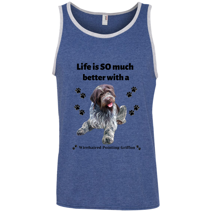 Men's Tank Top Wirehaired Pointing Griffon Dog Life is Better