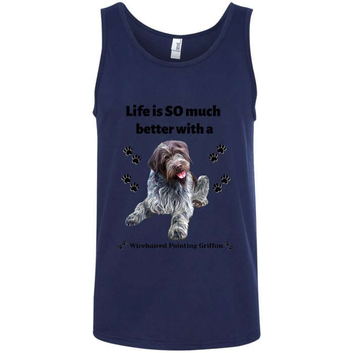 Men's Tank Top Wirehaired Pointing Griffon Dog Life is Better