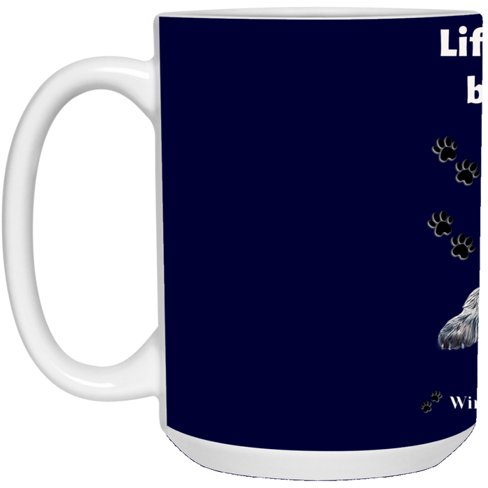 15 oz. White Ceramic Coffee Mug Wirehaired Pointing Griffon Dog