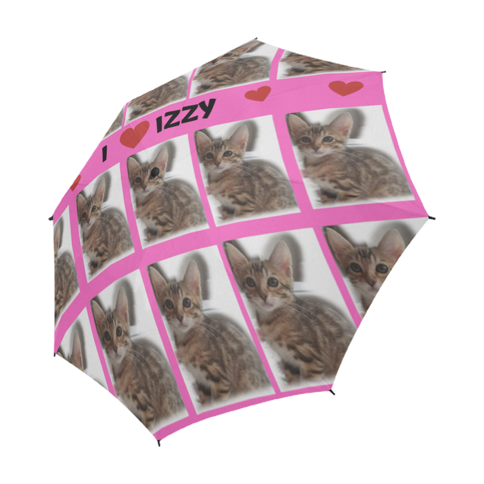 Custom Add Your Photo Here PET Dog Cat Photos on Semi-Automatic Foldable Umbrella