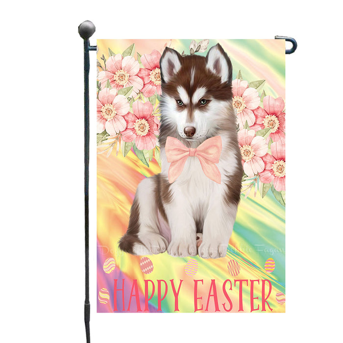 Eater Floral Siberian Husky Dogs Garden Flags - Outdoor Double Sided Garden Yard Porch Lawn Spring Decorative Vertical Home Flags 12 1/2"w x 18"h