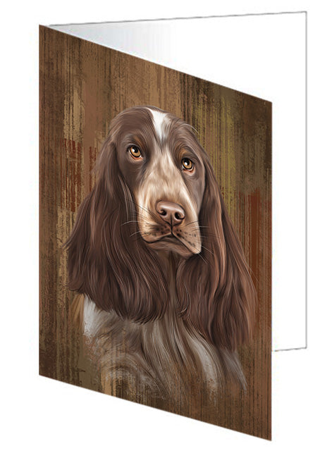 Rustic English Cocker Spaniel Dog Handmade Artwork Assorted Pets Greeting Cards and Note Cards with Envelopes for All Occasions and Holiday Seasons GCD55715