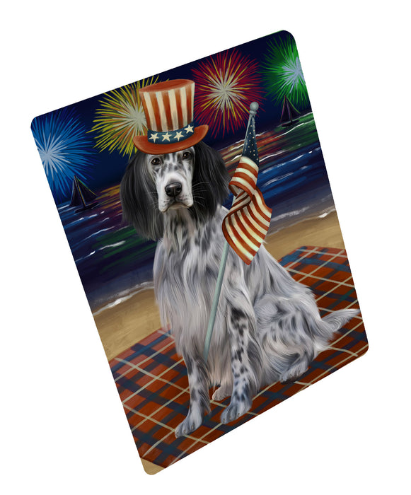 4th of July Independence Day Firework English Setter Dog Cutting Board - For Kitchen - Scratch & Stain Resistant - Designed To Stay In Place - Easy To Clean By Hand - Perfect for Chopping Meats, Vegetables, CA82372