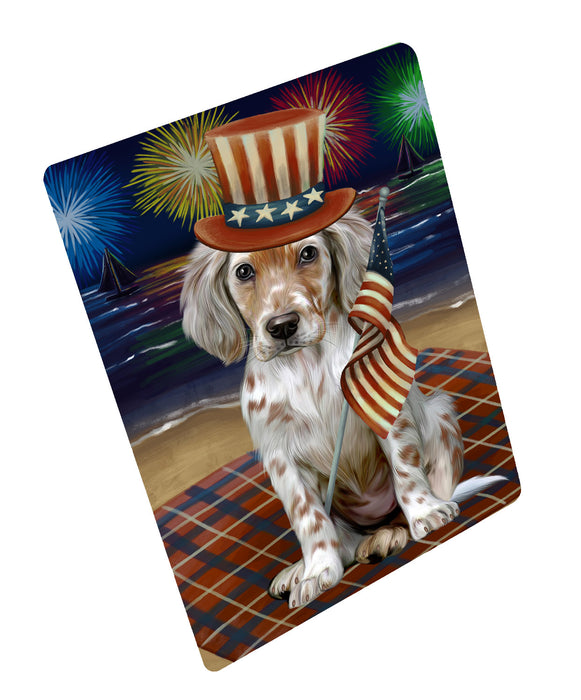 4th of July Independence Day Firework English Setter Dog Cutting Board - For Kitchen - Scratch & Stain Resistant - Designed To Stay In Place - Easy To Clean By Hand - Perfect for Chopping Meats, Vegetables, CA82374
