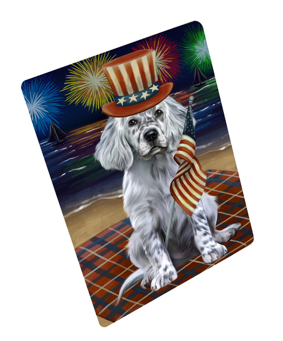4th of July Independence Day Firework English Setter Dog Cutting Board - For Kitchen - Scratch & Stain Resistant - Designed To Stay In Place - Easy To Clean By Hand - Perfect for Chopping Meats, Vegetables, CA82376