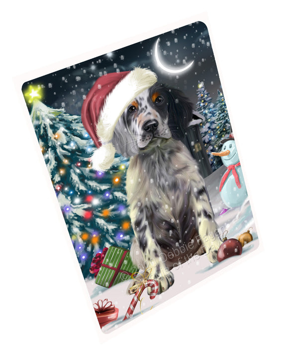 Christmas Holly Jolly English Setter Dog Cutting Board - For Kitchen - Scratch & Stain Resistant - Designed To Stay In Place - Easy To Clean By Hand - Perfect for Chopping Meats, Vegetables, CA83332