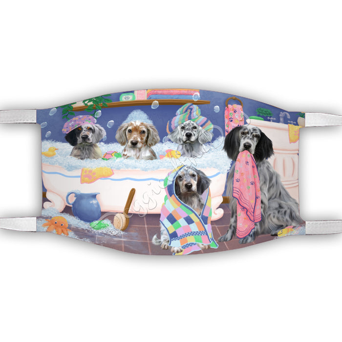 Rub A Dub Dogs In A Tub  English Setter Dogs Face Mask FM49503