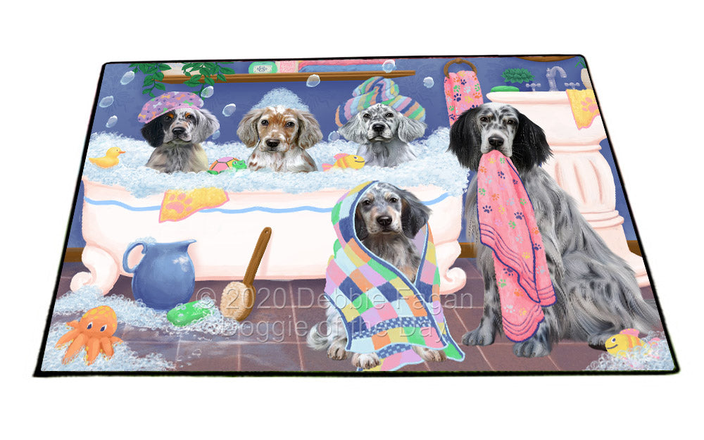 Rub a Dub Dogs in a Tub English Setter Dogs Floormat FLMS55693