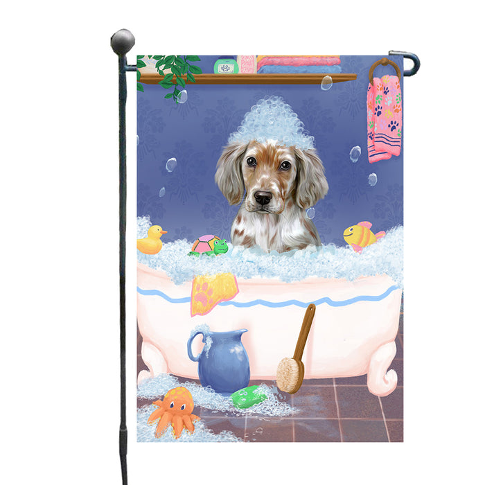 Rub a Dub Dogs in a Tub English Setter Dog Garden Flags Outdoor Decor for Homes and Gardens Double Sided Garden Yard Spring Decorative Vertical Home Flags Garden Porch Lawn Flag for Decorations GFLG67991