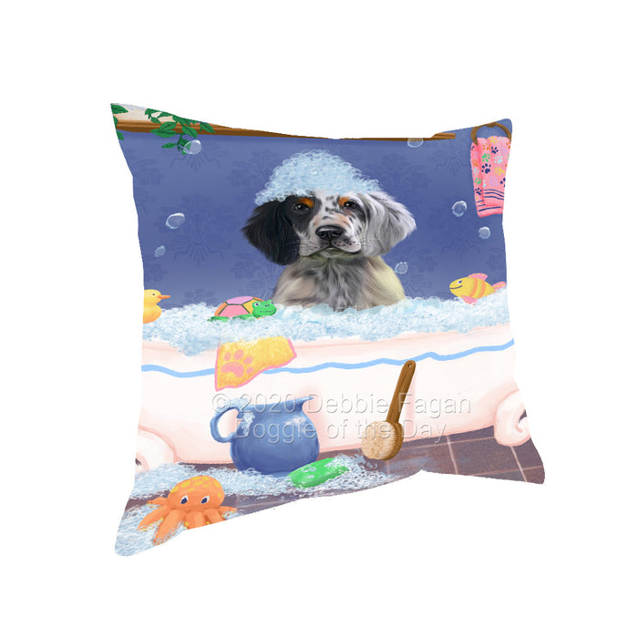 Rub a Dub Dogs in a Tub English Setter Dog Pillow with Top Quality High-Resolution Images - Ultra Soft Pet Pillows for Sleeping - Reversible & Comfort - Ideal Gift for Dog Lover - Cushion for Sofa Couch Bed - 100% Polyester, PILA92326