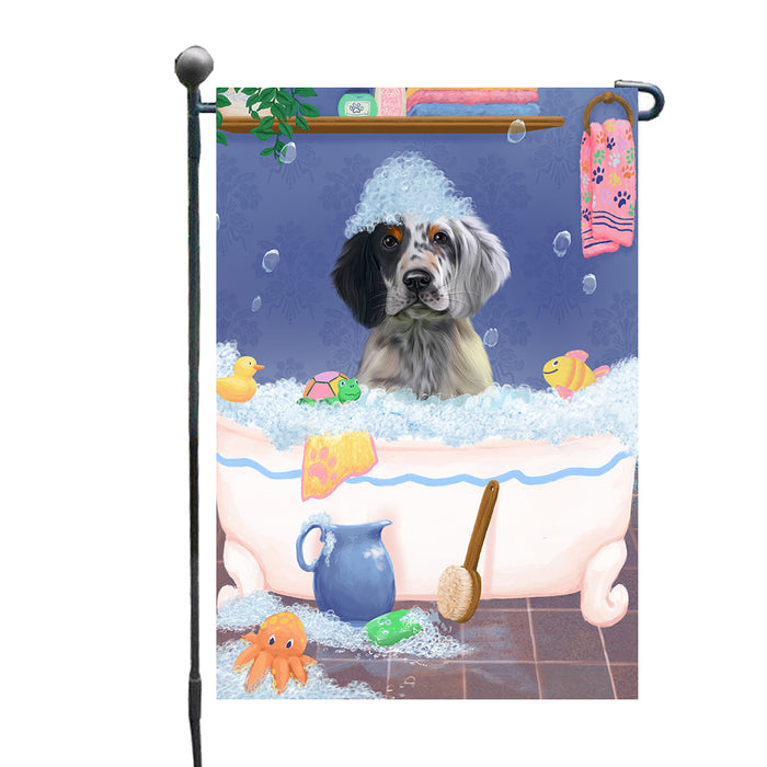 Rub a Dub Dogs in a Tub English Setter Dog Garden Flags Outdoor Decor for Homes and Gardens Double Sided Garden Yard Spring Decorative Vertical Home Flags Garden Porch Lawn Flag for Decorations GFLG67992