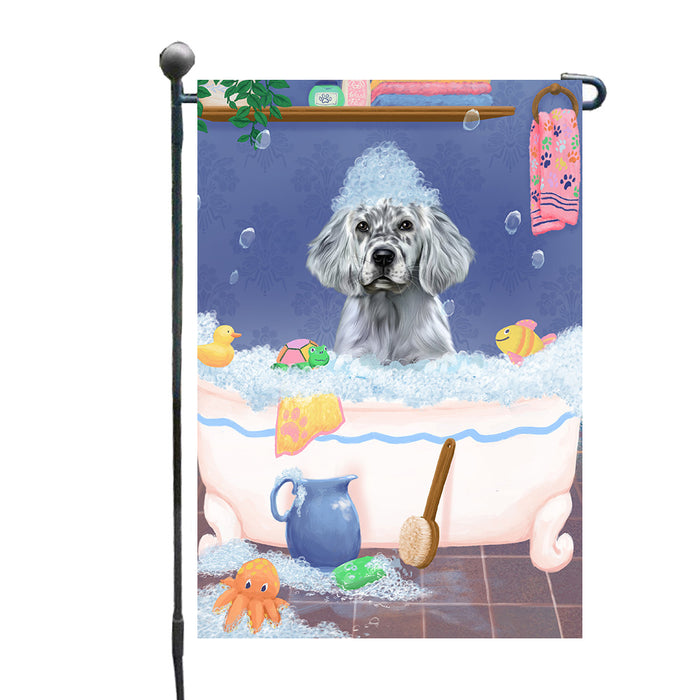 Rub a Dub Dogs in a Tub English Setter Dog Garden Flags Outdoor Decor for Homes and Gardens Double Sided Garden Yard Spring Decorative Vertical Home Flags Garden Porch Lawn Flag for Decorations GFLG67993