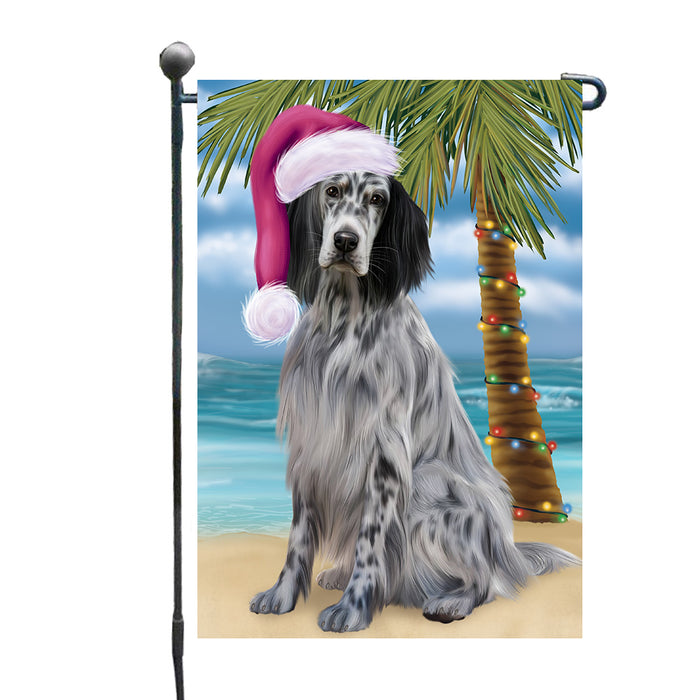 Christmas Summertime Island Tropical Beach English Setter Dog Garden Flags Outdoor Decor for Homes and Gardens Double Sided Garden Yard Spring Decorative Vertical Home Flags Garden Porch Lawn Flag for Decorations GFLG68142