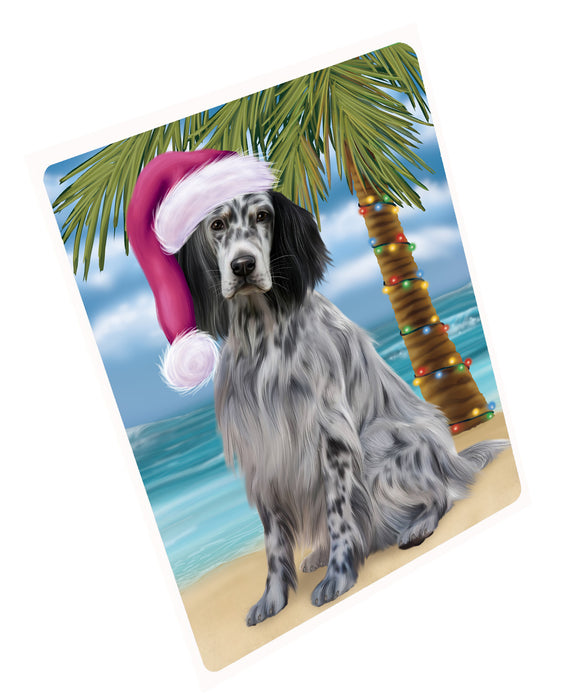Christmas Summertime Island Tropical Beach English Setter Dog Cutting Board - For Kitchen - Scratch & Stain Resistant - Designed To Stay In Place - Easy To Clean By Hand - Perfect for Chopping Meats, Vegetables, CA83254