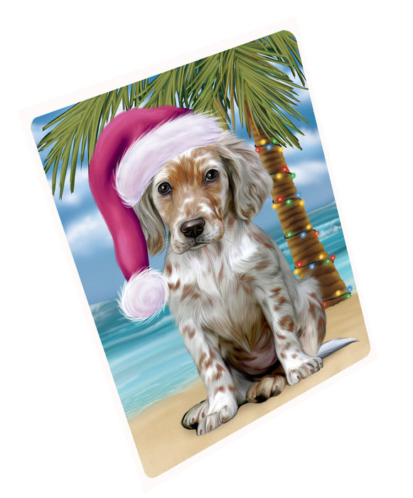 Christmas Summertime Island Tropical Beach English Setter Dog Cutting Board - For Kitchen - Scratch & Stain Resistant - Designed To Stay In Place - Easy To Clean By Hand - Perfect for Chopping Meats, Vegetables, CA83256