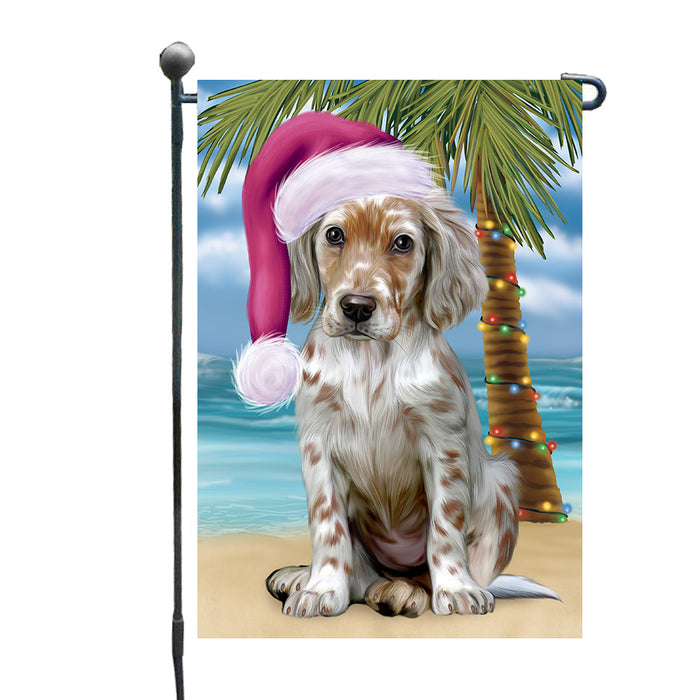 Christmas Summertime Island Tropical Beach English Setter Dog Garden Flags Outdoor Decor for Homes and Gardens Double Sided Garden Yard Spring Decorative Vertical Home Flags Garden Porch Lawn Flag for Decorations GFLG68143