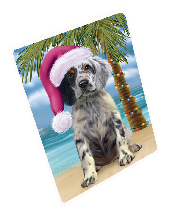 Christmas Summertime Island Tropical Beach English Setter Dog Cutting Board - For Kitchen - Scratch & Stain Resistant - Designed To Stay In Place - Easy To Clean By Hand - Perfect for Chopping Meats, Vegetables, CA83258