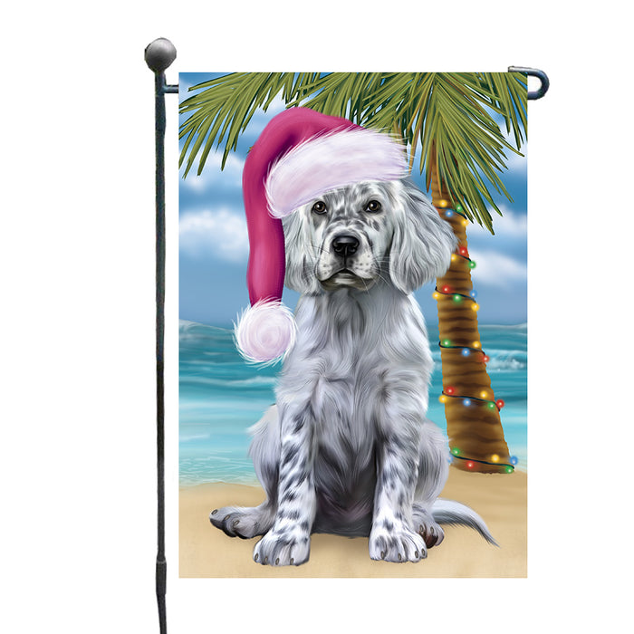 Christmas Summertime Island Tropical Beach English Setter Dog Garden Flags Outdoor Decor for Homes and Gardens Double Sided Garden Yard Spring Decorative Vertical Home Flags Garden Porch Lawn Flag for Decorations GFLG68145