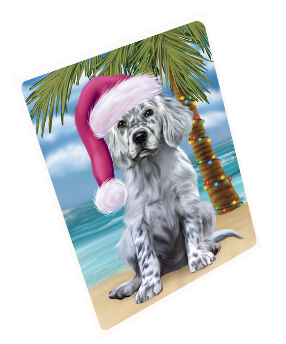 Christmas Summertime Island Tropical Beach English Setter Dog Cutting Board - For Kitchen - Scratch & Stain Resistant - Designed To Stay In Place - Easy To Clean By Hand - Perfect for Chopping Meats, Vegetables, CA83260
