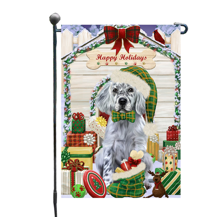 Christmas House with Presents English Setter Dog Garden Flags Outdoor Decor for Homes and Gardens Double Sided Garden Yard Spring Decorative Vertical Home Flags Garden Porch Lawn Flag for Decorations GFLG68064