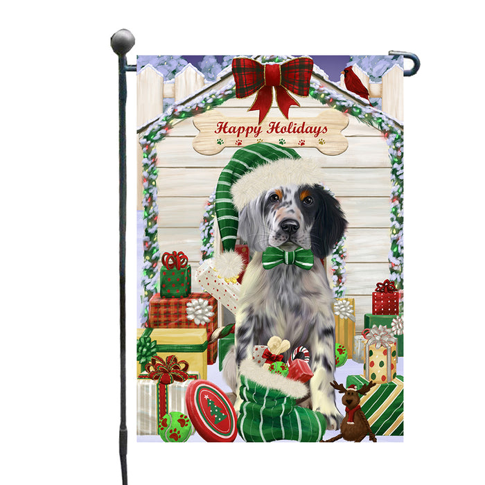 Christmas House with Presents English Setter Dog Garden Flags Outdoor Decor for Homes and Gardens Double Sided Garden Yard Spring Decorative Vertical Home Flags Garden Porch Lawn Flag for Decorations GFLG68065