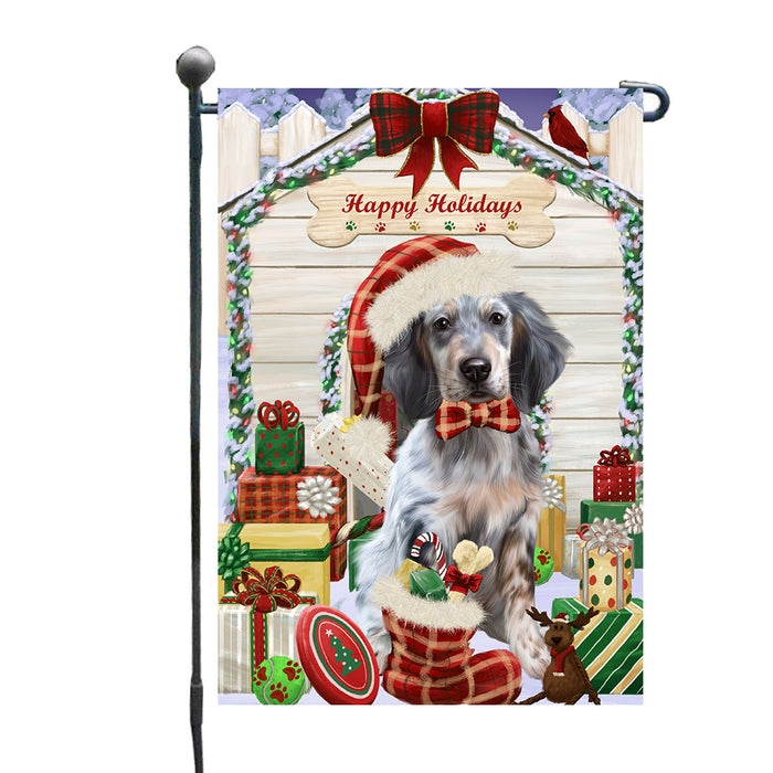Christmas House with Presents English Setter Dog Garden Flags Outdoor Decor for Homes and Gardens Double Sided Garden Yard Spring Decorative Vertical Home Flags Garden Porch Lawn Flag for Decorations GFLG68066