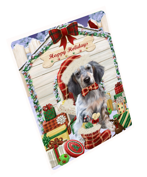 Christmas House with Presents English Setter Dog Cutting Board - For Kitchen - Scratch & Stain Resistant - Designed To Stay In Place - Easy To Clean By Hand - Perfect for Chopping Meats, Vegetables, CA83102