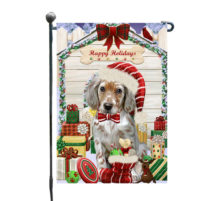 Christmas House with Presents English Setter Dog Garden Flags Outdoor Decor for Homes and Gardens Double Sided Garden Yard Spring Decorative Vertical Home Flags Garden Porch Lawn Flag for Decorations GFLG68067