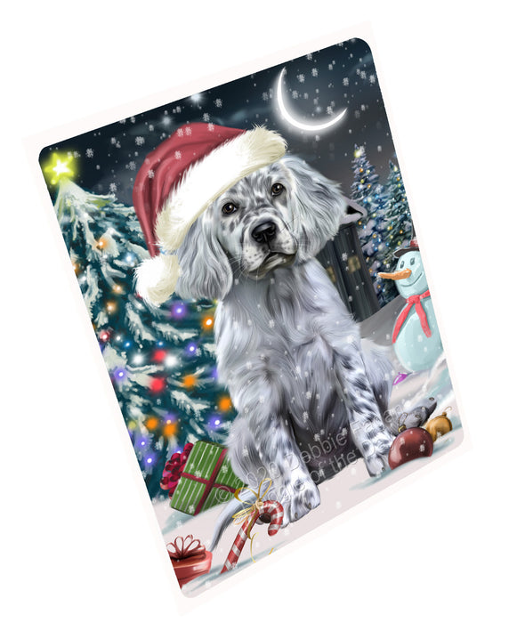 Christmas Holly Jolly English Setter Dog Cutting Board - For Kitchen - Scratch & Stain Resistant - Designed To Stay In Place - Easy To Clean By Hand - Perfect for Chopping Meats, Vegetables, CA83334