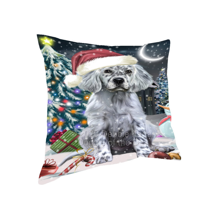 Christmas Holly Jolly English Setter Dog Pillow with Top Quality High-Resolution Images - Ultra Soft Pet Pillows for Sleeping - Reversible & Comfort - Ideal Gift for Dog Lover - Cushion for Sofa Couch Bed - 100% Polyester, PILA92896