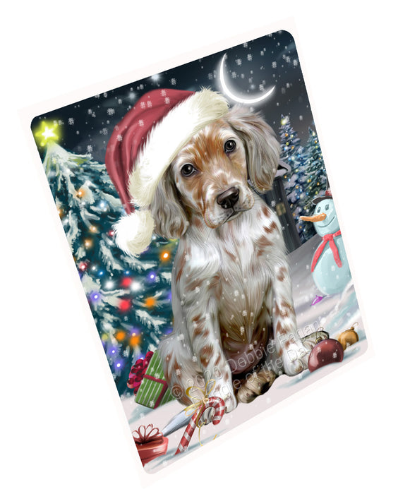 Christmas Holly Jolly English Setter Dog Cutting Board - For Kitchen - Scratch & Stain Resistant - Designed To Stay In Place - Easy To Clean By Hand - Perfect for Chopping Meats, Vegetables, CA83336