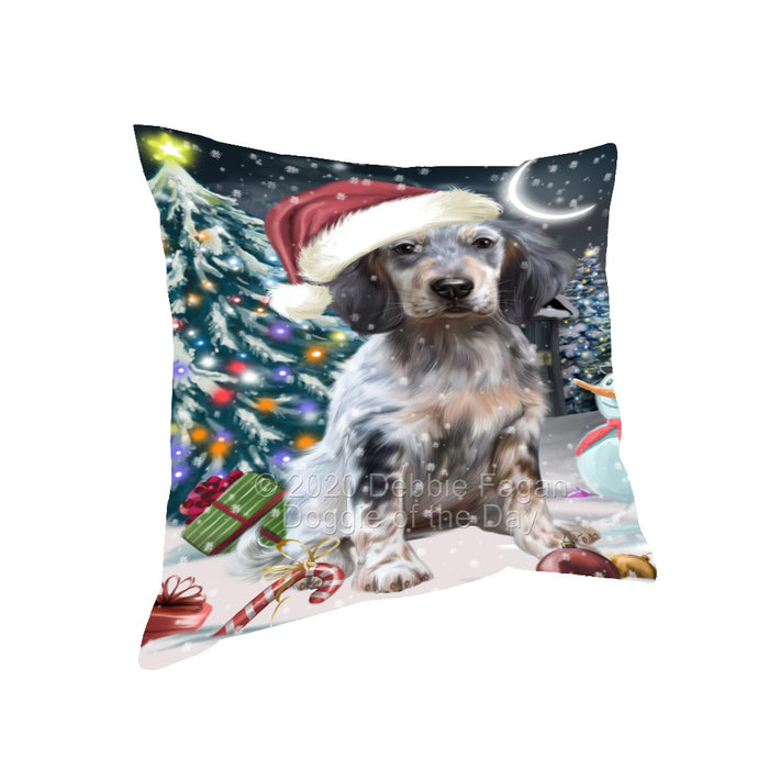 Christmas Holly Jolly English Setter Dog Pillow with Top Quality High-Resolution Images - Ultra Soft Pet Pillows for Sleeping - Reversible & Comfort - Ideal Gift for Dog Lover - Cushion for Sofa Couch Bed - 100% Polyester, PILA92902