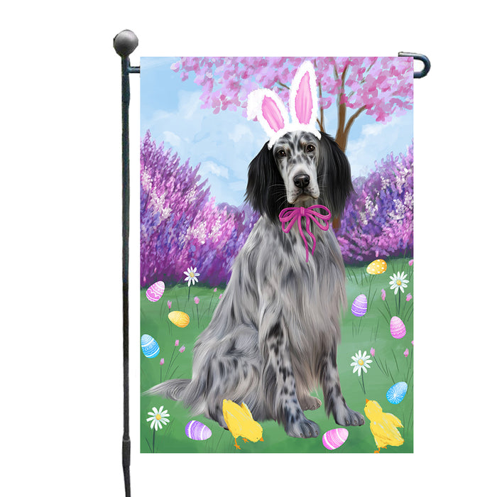 Easter holiday English Setter Dog Garden Flags Outdoor Decor for Homes and Gardens Double Sided Garden Yard Spring Decorative Vertical Home Flags Garden Porch Lawn Flag for Decorations GFLG68329
