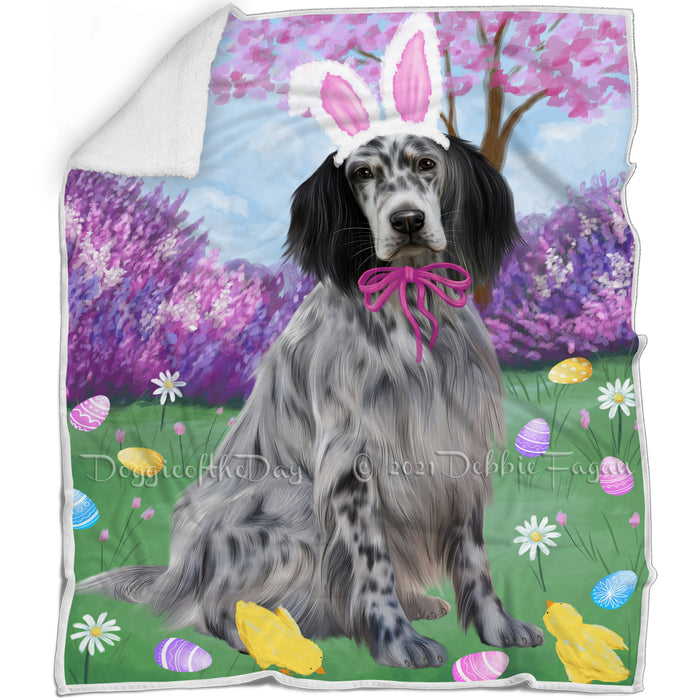 Easter Holiday English Setter Dog Blanket BLNKT143214