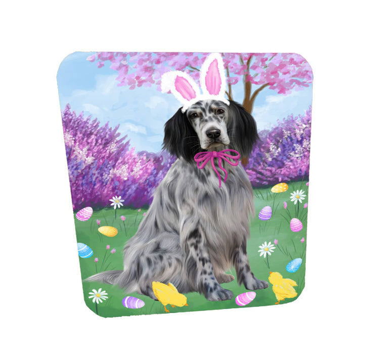 Easter holiday English Setter Dog Coasters Set of 4 CSTA58577
