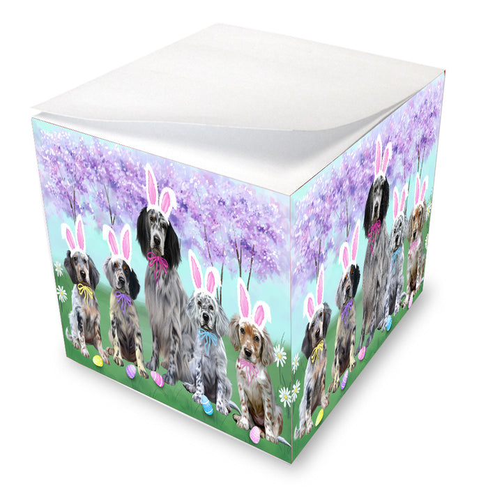 Easter Holiday English Setter Dogs Note Cube NOC-DOTD-A57606
