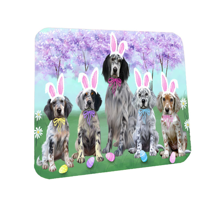 Easter Holiday English Setter Dogs Coasters Set of 4 CSTA58565