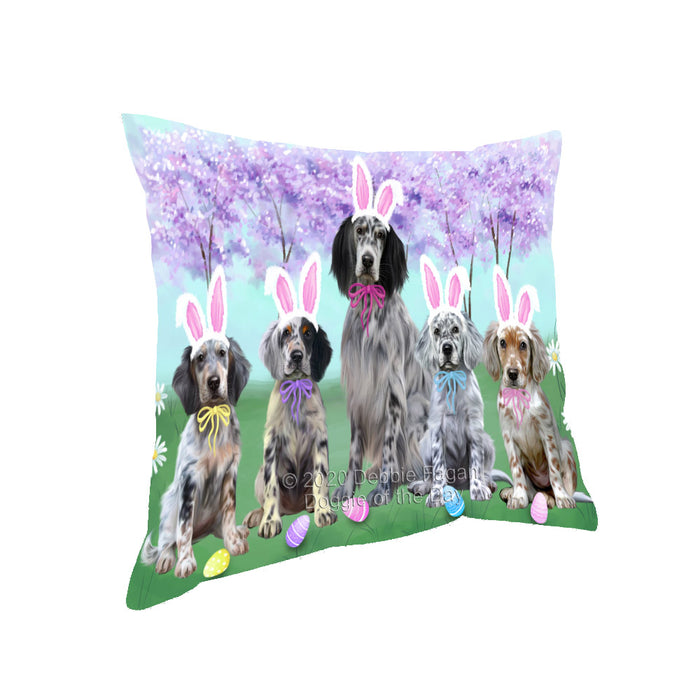 Easter Holiday English Setter Dogs Pillow with Top Quality High-Resolution Images - Ultra Soft Pet Pillows for Sleeping - Reversible & Comfort - Ideal Gift for Dog Lover - Cushion for Sofa Couch Bed - 100% Polyester