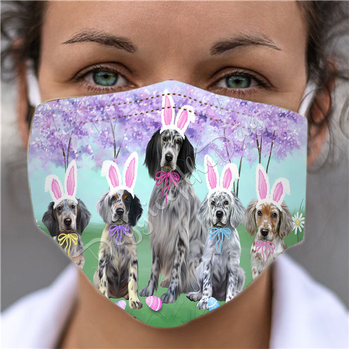 Easter Holiday English Setter Face Mask FM49600