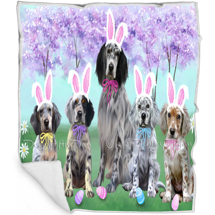 Easter Holiday English Setter Dogs Blanket BLNKT143215