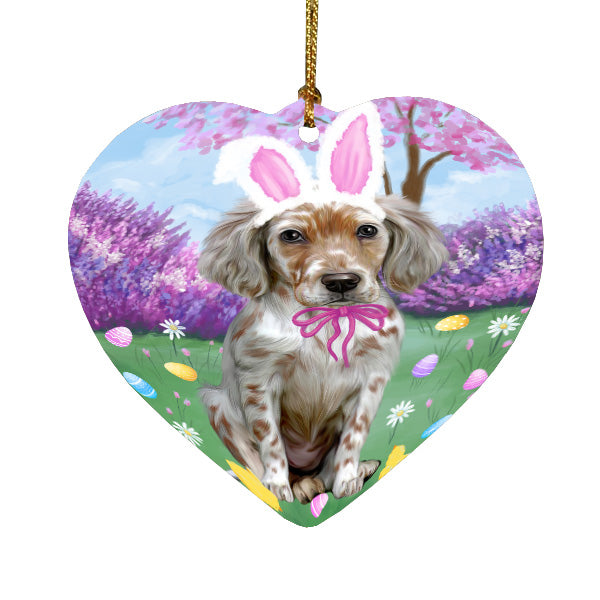 Easter holiday English Setter Dog Heart Christmas Ornament HPORA59342