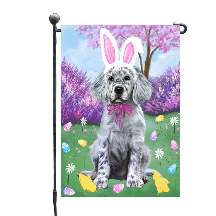 Easter holiday English Setter Dog Garden Flags Outdoor Decor for Homes and Gardens Double Sided Garden Yard Spring Decorative Vertical Home Flags Garden Porch Lawn Flag for Decorations GFLG68330