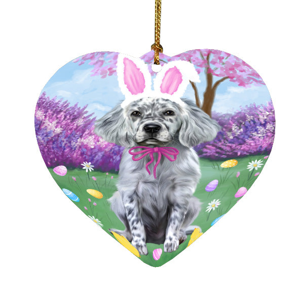 Easter holiday English Setter Dog Heart Christmas Ornament HPORA59339