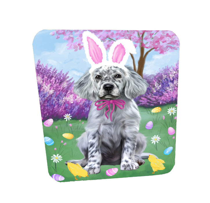 Easter holiday English Setter Dog Coasters Set of 4 CSTA58578