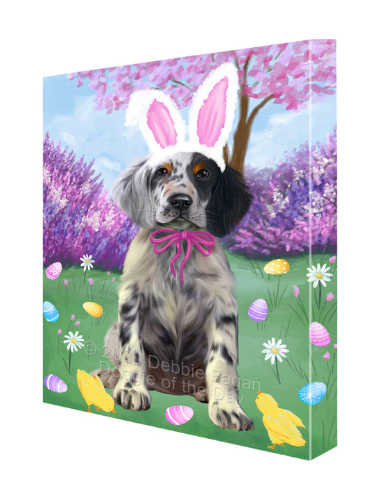 Easter holiday English Setter Dog Canvas Wall Art - Premium Quality Ready to Hang Room Decor Wall Art Canvas - Unique Animal Printed Digital Painting for Decoration CVS506