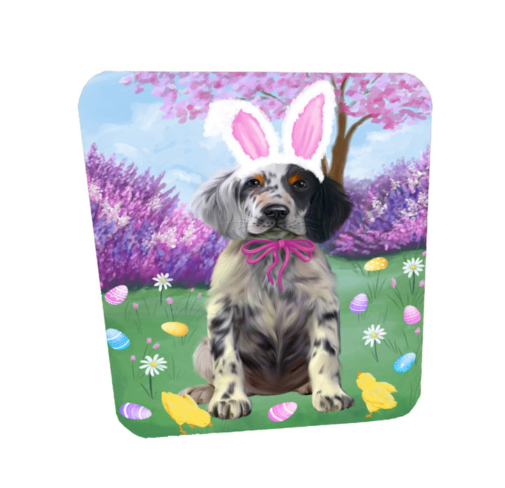 Easter holiday English Setter Dog Coasters Set of 4 CSTA58579