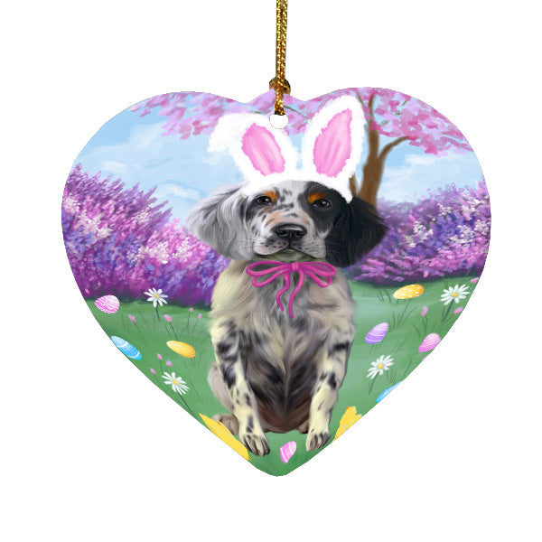 Easter holiday English Setter Dog Heart Christmas Ornament HPORA59340