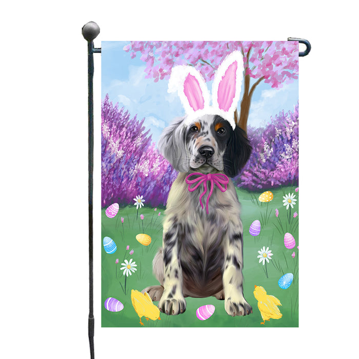 Easter holiday English Setter Dog Garden Flags Outdoor Decor for Homes and Gardens Double Sided Garden Yard Spring Decorative Vertical Home Flags Garden Porch Lawn Flag for Decorations GFLG68331